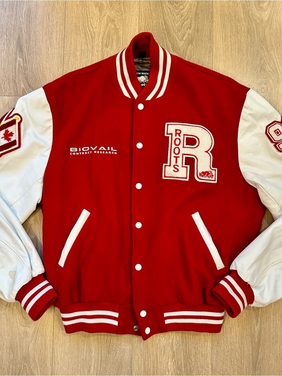 Roots Other - Vintage Roots Varsity Jacket Bomber 1999 Canada Letterman Patches Heritage XL